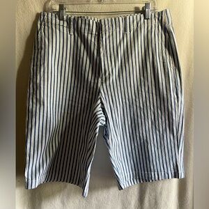 Women’s Blue Striped Shorts. Size 14